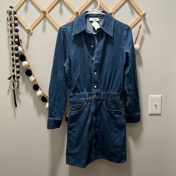 COS Structured Denim Shirt Dress - Picture 2 of 10